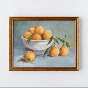 18x14” Citrus Harvest Framed Wall Canvas Antique Gold Threshold Studio McGee